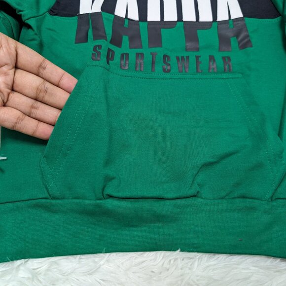 Kappa Unisex Crew Neck Green Pullover Loopknit with long sleeve Sweatshirt NWOT - Picture 3 of 9